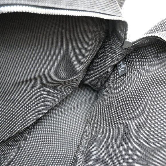 HERMES Logo Herline MM Hand Tote Bag Canvas Gray SHW Made In France 38KA972 - Picture 9 of 16